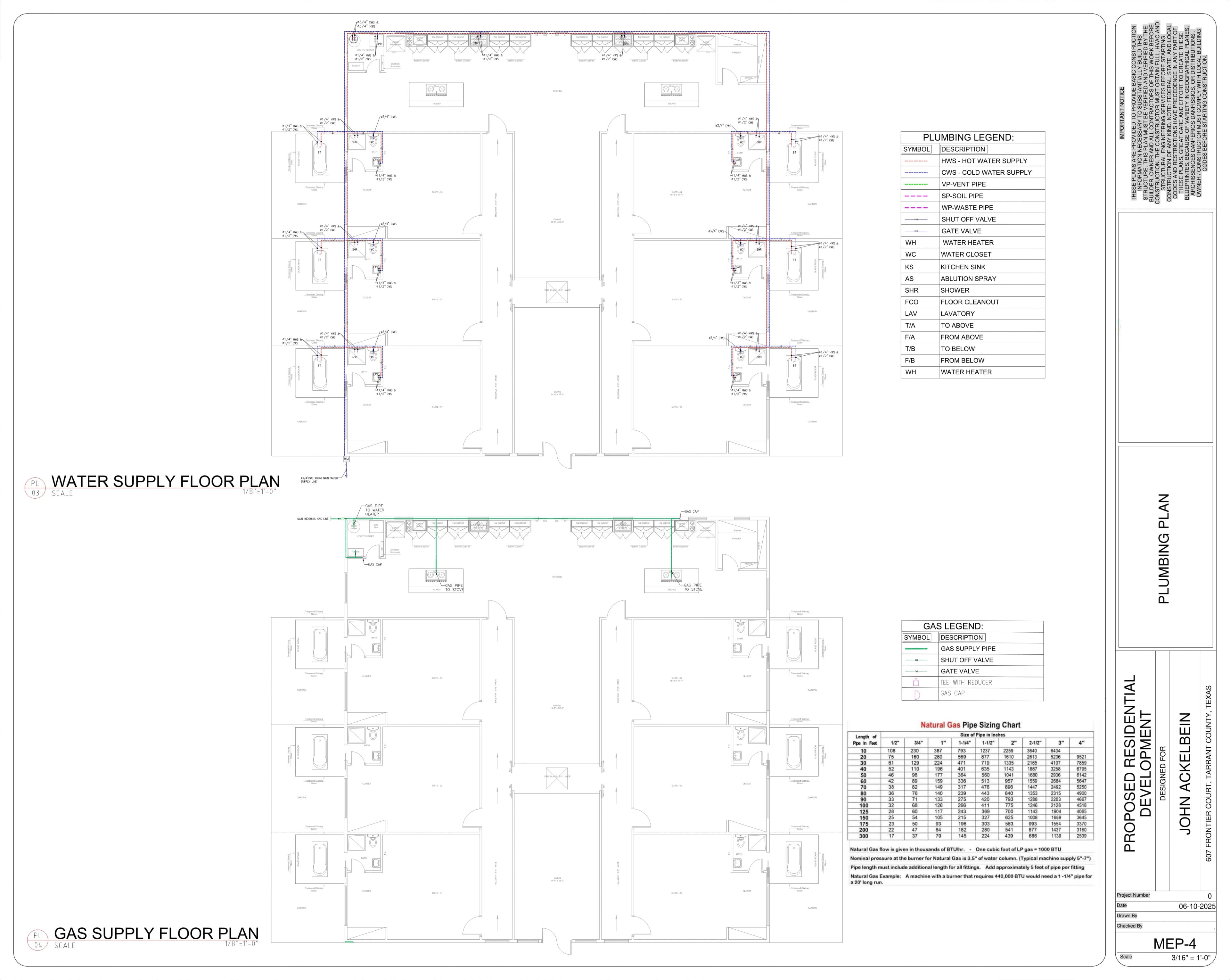 Plumbing Drawings