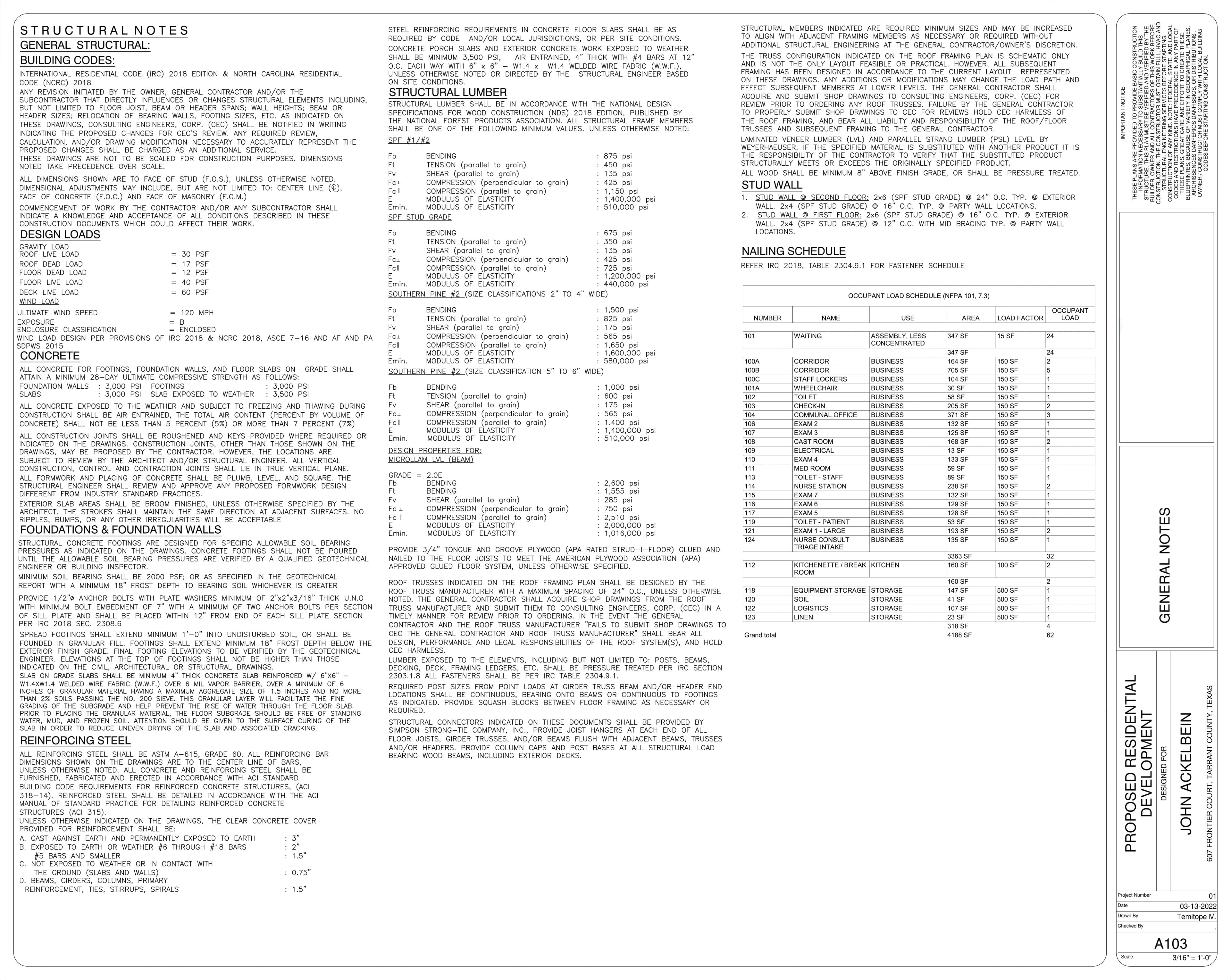 General Notes