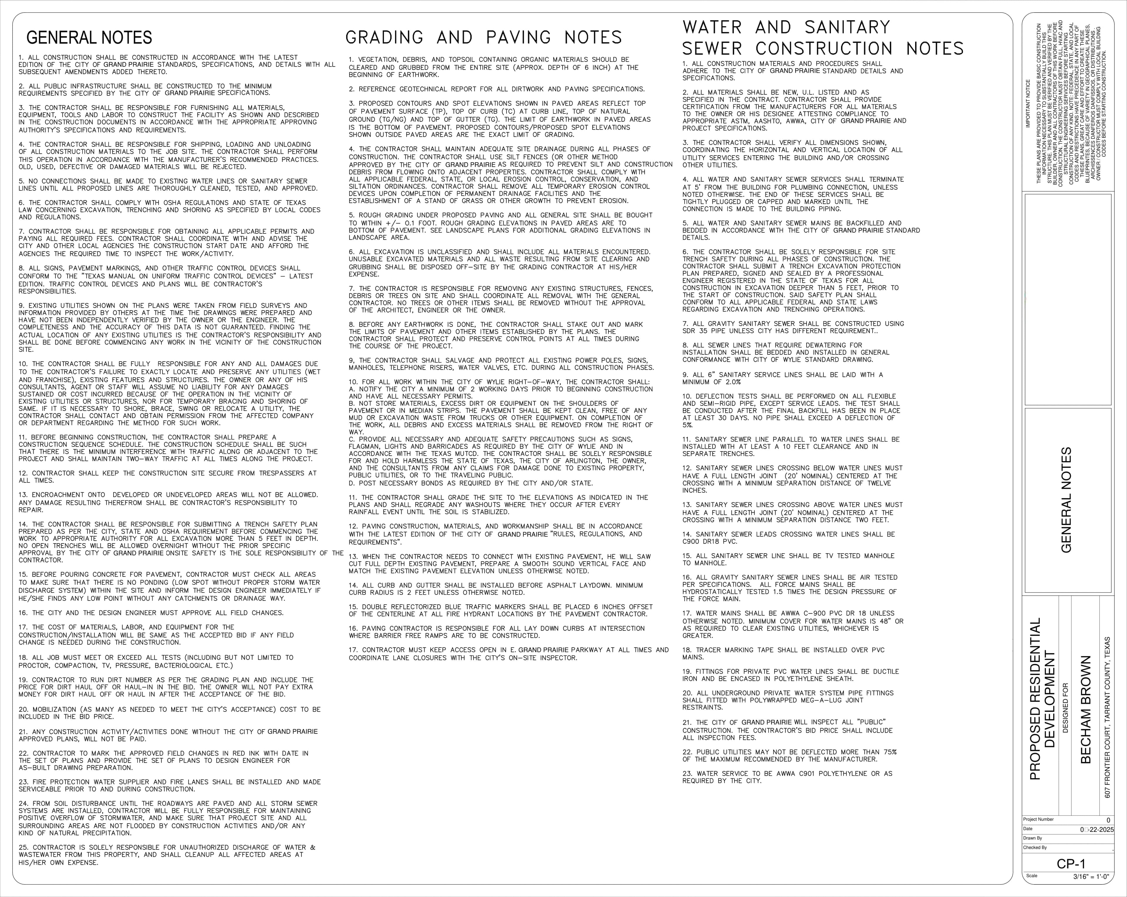 General Notes